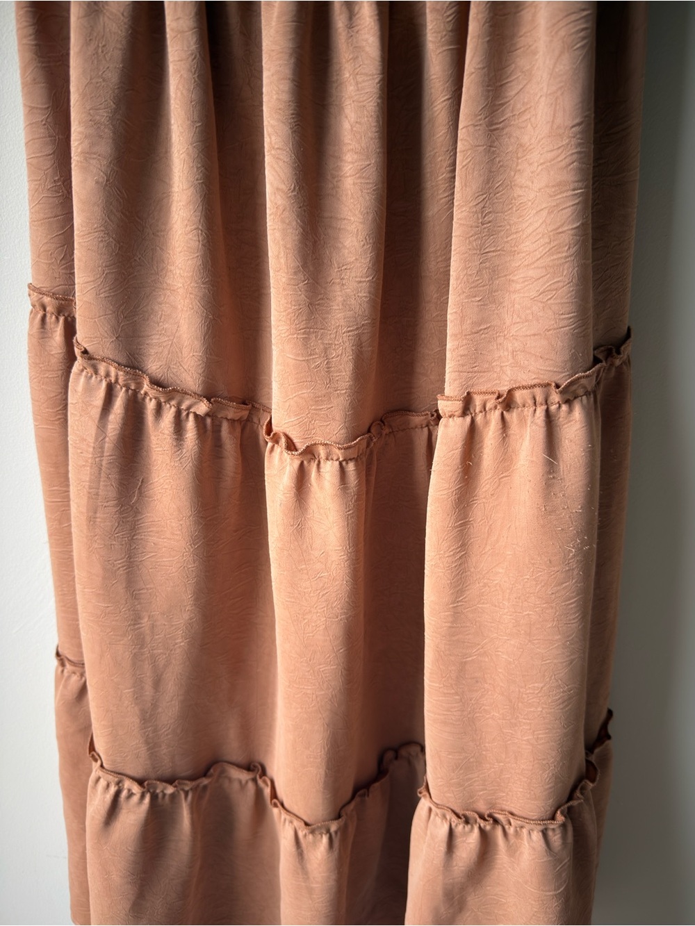 Forever 21 Rust-Toned Smocked Tiered Midi Dress - Picture 4 of 6